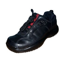 Prada Rare Vintage Chunky Square Toe Black Leather Shoes UK 7.5 US 8.5